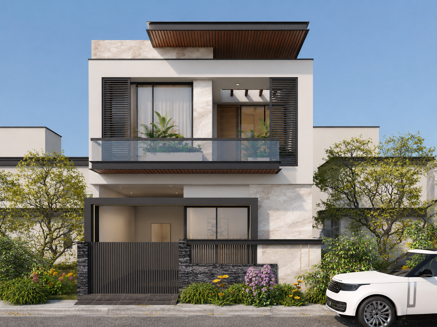 Contemporary Dual-Story
